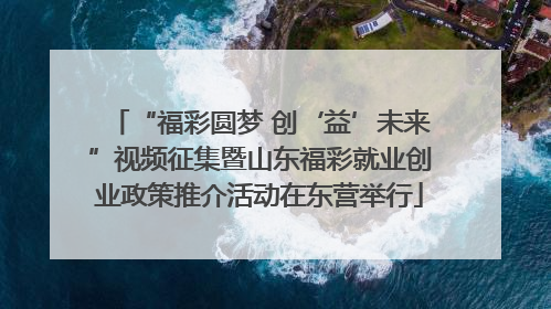 “福彩圆梦 创‘益’未来”视频征集暨山东福彩就业创业政策推介活动在东营举行