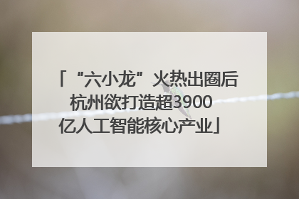 “六小龙”火热出圈后 杭州欲打造超3900亿人工智能核心产业