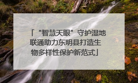 “智慧天眼”守护湿地 联通助力东明县打造生物多样性保护新范式