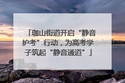 珈山街道开启“静音护考”行动，为高考学子筑起“静音通道”