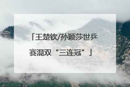王楚钦/孙颖莎世乒赛混双“三连冠”