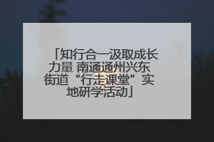 知行合一汲取成长力量 南通通州兴东街道“行走课堂”实地研学活动