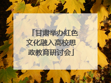 甘肃举办红色文化融入高校思政教育研讨会