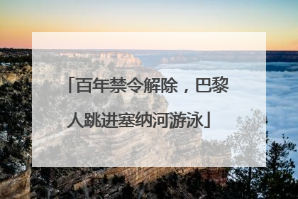 百年禁令解除，巴黎人跳进塞纳河游泳