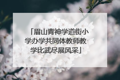 眉山青神学道街小学办学共同体教师教学比武尽展风采