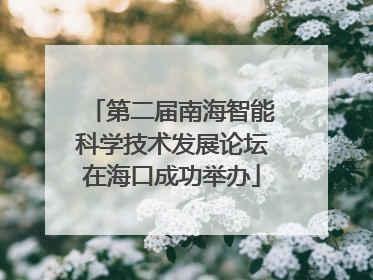 第二届南海智能科学技术发展论坛在海口成功举办