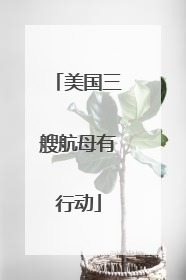 美国三艘航母有行动