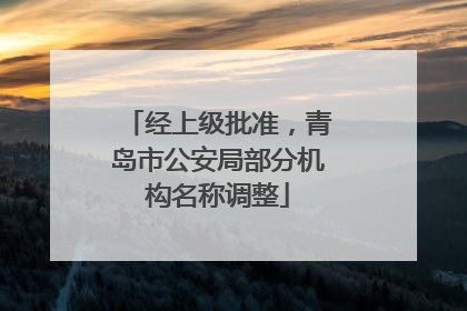 经上级批准，青岛市公安局部分机构名称调整