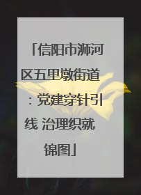 信阳市浉河区五里墩街道：党建穿针引线 治理织就锦图