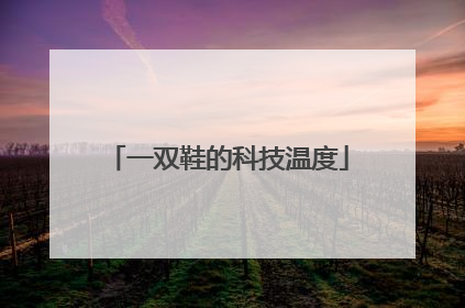 一双鞋的科技温度