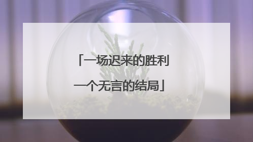 一场迟来的胜利 一个无言的结局