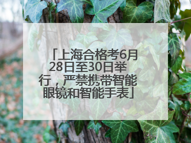 上海合格考6月28日至30日举行，严禁携带智能眼镜和智能手表