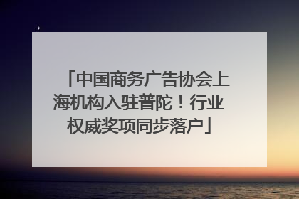 中国商务广告协会上海机构入驻普陀！行业权威奖项同步落户