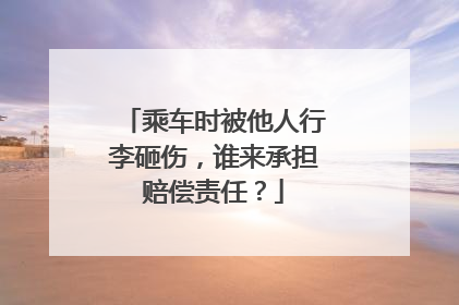 乘车时被他人行李砸伤，谁来承担赔偿责任？
