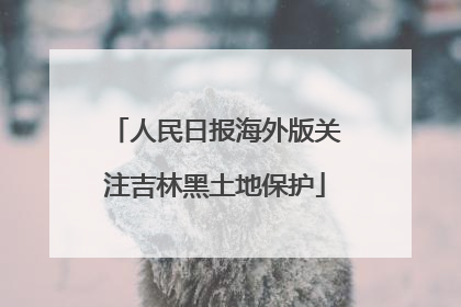 人民日报海外版关注吉林黑土地保护