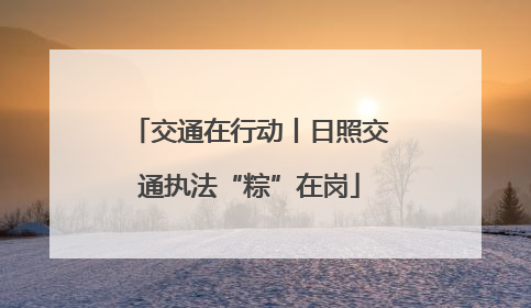 交通在行动丨日照交通执法“粽”在岗