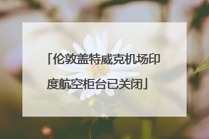 伦敦盖特威克机场印度航空柜台已关闭
