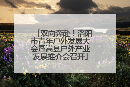 双向奔赴！洛阳市青年户外发展大会暨嵩县户外产业发展推介会召开