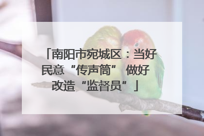 南阳市宛城区：当好民意“传声筒” 做好改造“监督员”