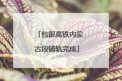 包银高铁内蒙古段铺轨完成