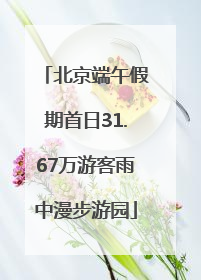 北京端午假期首日31.67万游客雨中漫步游园