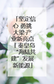坚定信心 勇挑大梁·产业新亮点丨秦皇岛“海陆共建”发展新能源