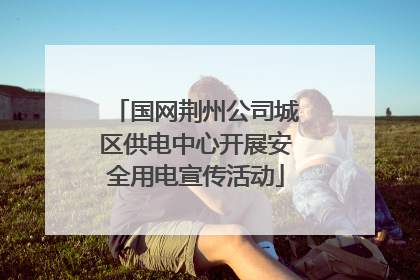 国网荆州公司城区供电中心开展安全用电宣传活动