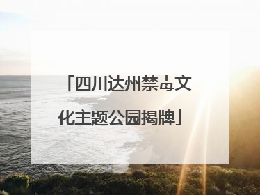 四川达州禁毒文化主题公园揭牌