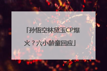 孙悟空林黛玉CP爆火？六小龄童回应