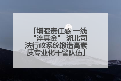 增强责任感 一线“淬真金” 湖北司法行政系统锻造高素质专业化干警队伍