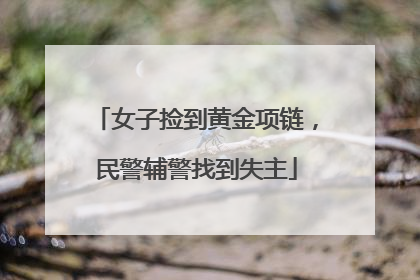 女子捡到黄金项链，民警辅警找到失主