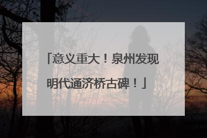 意义重大！泉州发现明代通济桥古碑！