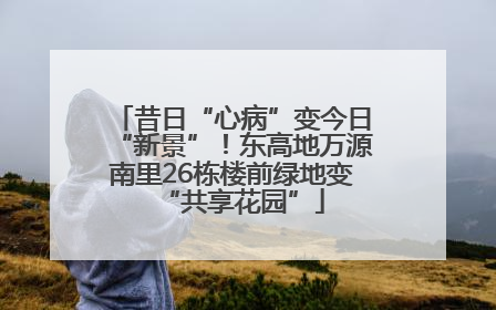 昔日“心病”变今日“新景”！东高地万源南里26栋楼前绿地变“共享花园”