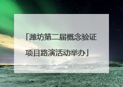 潍坊第二届概念验证项目路演活动举办