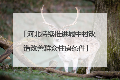 河北持续推进城中村改造改善群众住房条件