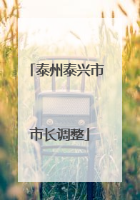 泰州泰兴市市长调整