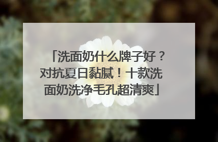 洗面奶什么牌子好？对抗夏日黏腻！十款洗面奶洗净毛孔超清爽