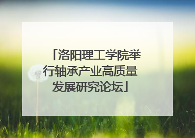 洛阳理工学院举行轴承产业高质量发展研究论坛