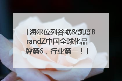 海尔位列谷歌&凯度BrandZ中国全球化品牌第6，行业第一！