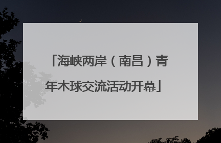 海峡两岸（南昌）青年木球交流活动开幕