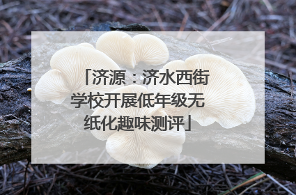 济源：济水西街学校开展低年级无纸化趣味测评