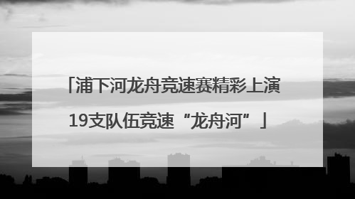 浦下河龙舟竞速赛精彩上演 19支队伍竞速“龙舟河”