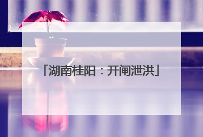 湖南桂阳：开闸泄洪