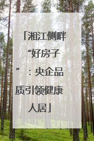 湘江侧畔 “好房子”：央企品质引领健康人居