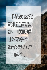 花溪区党武街道武装部：联防联控保净空 凝心聚力护航空