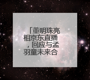 董明珠亮相京东直播，回应与孟羽童未来合作计划