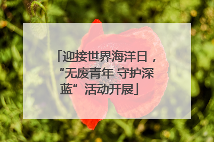 迎接世界海洋日，“无废青年 守护深蓝”活动开展