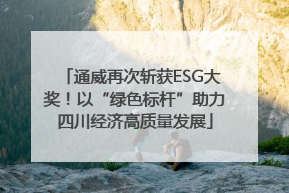 通威再次斩获ESG大奖！以“绿色标杆”助力四川经济高质量发展