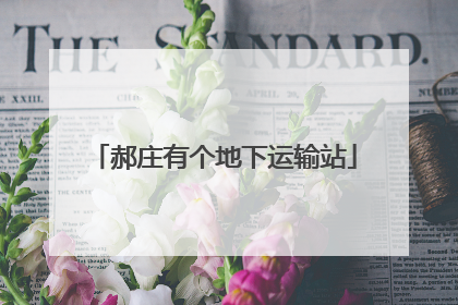 郝庄有个地下运输站