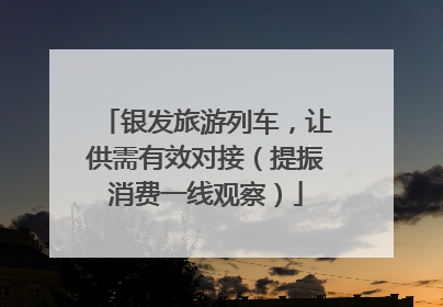 银发旅游列车，让供需有效对接（提振消费一线观察）